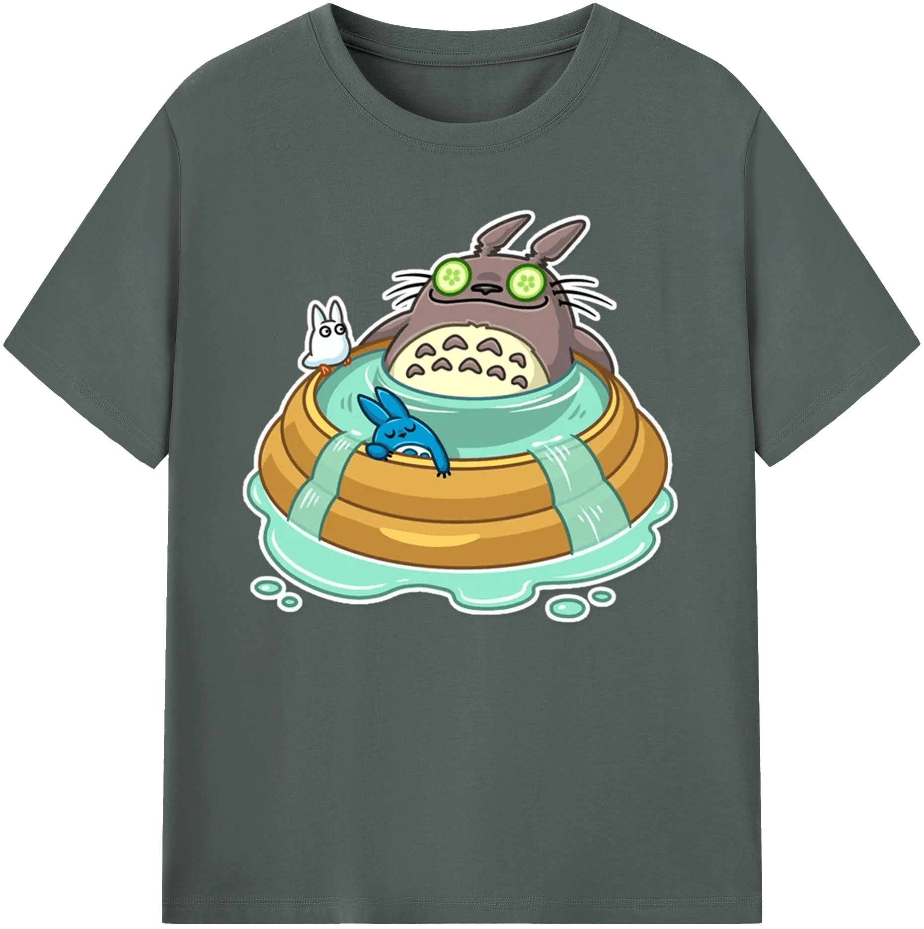 （画像用） となりのトトロ 草壁メイ 草壁サツキ My Neighbor Totoro Satsuki Kusakabe Mei Kusakabe 綿100％ メンズ半袖Tシャツ｜肌触りやわらか＆通気性